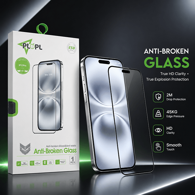 HD Anti-Broken Tempered Glass Screen Protector for Iphone 17 16 15 14 13