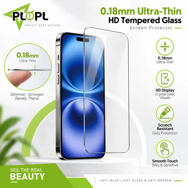 0.18mm Ultra-Thin HD Tempered Glass Screen Protector